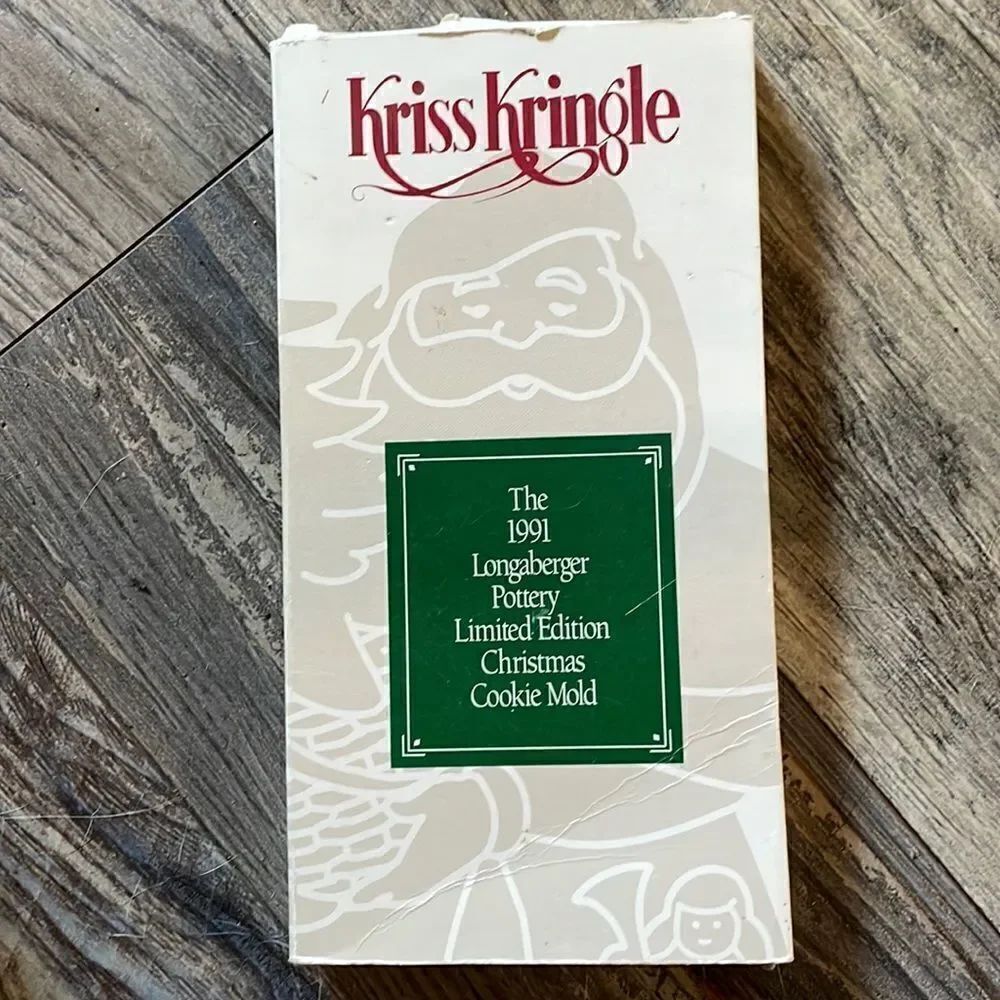 Longaberger Pottery 1991 Kriss Kringle Limited Edition Christmas Cookie Mold